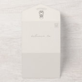 Rustige Amethyst Lantern QR Code RSVP All In One Uitnodiging (Buitenkant)