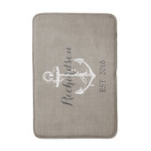 Rustige  Anchor Wedding Monogram Badmat (Voorkant Verticaal)