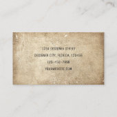Rustige  Antiek interieurontwerper van de Textuur Visitekaartje (Achterkant)