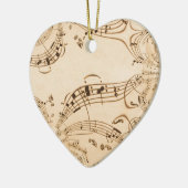 Rustige Antiek muzieknotities Keramisch Ornament (Links)