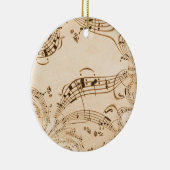 Rustige Antiek muzieknotities Keramisch Ornament (Rechts)