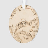 Rustige Antiek muzieknotities Ornament (voorkant)