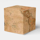 Rustige Antiek Wereldkaart III Bedankdoosjes (Achterkant)