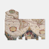Rustige Antiek  Wereldkaart IV Bedankdoosjes (Uitgevouwen)