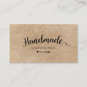 Rustige Arrow Calligraphy Handmade Kraft Paper Visitekaartje