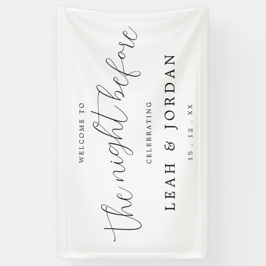 Rustige avond voor het huwelijk spandoek (Verticaal)