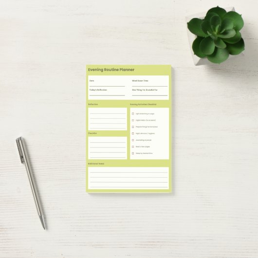 Rustige Avondroutine Planner Post-it® Notes (Kantoor)