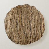Rustige Baby rondom hout Rond Kussen (Achterkant)