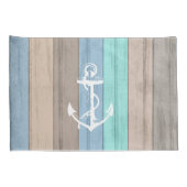Rustige band Nautical Stripes & Anchor Kussensloop (Achterkant-Rechts)