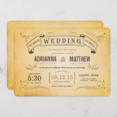 Rustige  banner Romantic Wedding Kaart (Voorkant / Achterkant)