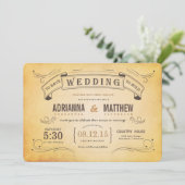 Rustige  banner Romantic Wedding Kaart (Staand voorkant)