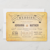 Rustige  banner Romantic Wedding Kaart (Voorkant)