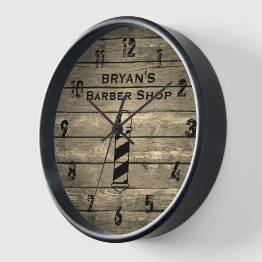 Rustige Barber Shop Large Clock (Hoek)