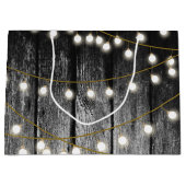 Rustige Barn Black Wood Gold String Lights Groot Cadeauzakje (Voorkant)
