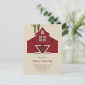 Rustige Barn Reception Card Enclosure Kaart (Staand voorkant)