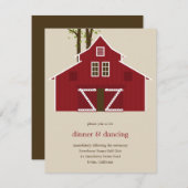 Rustige Barn Reception Card Enclosure Kaart (Voorkant / Achterkant)