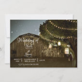Rustige Barn & Tree Lights Land Jars Weddenschap Kaart (Voorkant)