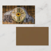 Rustige Barn Wagon Zonnebloem Visitekaartje (Voorkant / Achterkant)