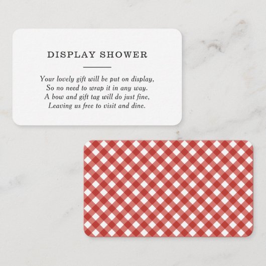 Rustige BBQ Baby shower Display Shower Informatiekaartje (Voorkant / Achterkant)
