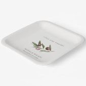 Rustige Bedankt voor minimale olijftak Papieren Bordje (Gebogen)