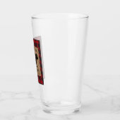 Rustige Beer Familie Cabin Red Buffalo Play Burlap Glas (Links)