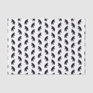 Rustige Beer Silhouettes CUSTOM-ACHTERGRONDKLEUR Tissuepapier