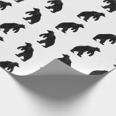 Rustige Beer Silhouettes CUSTOM BG COLOR Cadeaupapier (Hoek)