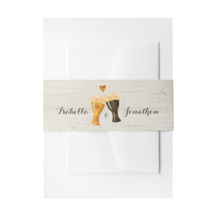 Rustige beertoast Licht hout Uitnodigingen Wikkel