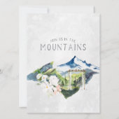 Rustige Berg Forest Evergreen Tree Wedding Kaart (Achterkant)