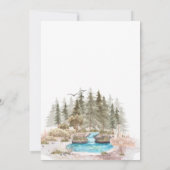 Rustige Berg Forest Evergreen Tree Wedding Kaart (Achterkant)