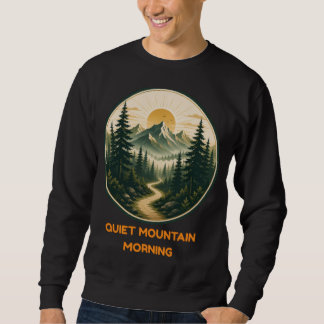 Rustige Berg Ochtend Natuur Badge Trui