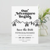 Rustige bergen buitenshuis, die de datum bewaren (Staand voorkant)