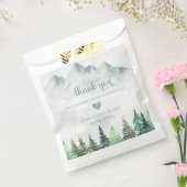 Rustige bergen en bosbruiloft-oortzakken bedankzakje (Gezegeld)