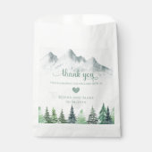 Rustige bergen en bosbruiloft-oortzakken bedankzakje (Voorkant)