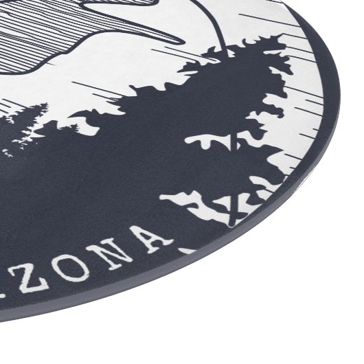 Rustige bergen en Forest Navy Blue op maat Snijplank (Hoek)