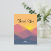 Rustige bergen Geometric Minimalist Dank u Briefkaart (Staand voorkant)
