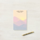 Rustige bergen Geometrische minimalistische bruilo Post-it® Notes (Op bureau)