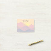 Rustige bergen Geometrische minimalistische bruilo Post-it® Notes (Op bureau)