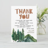 Rustige Bergen Kinder Verjaardag Bedankt (Staand voorkant)