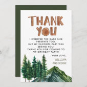 Rustige Bergen Kinder Verjaardag Bedankt (Voorkant / Achterkant)