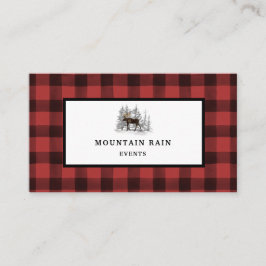 Rustige bergen, rood, zwart, geplakt visitekaartje
