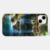 Rustige berghut watervallen bloemen Case-Mate iPhone case (Achterkant (horizontaal))