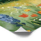 Rustige bergweide - Waterverf Natuur Muur Perfect Poster (Hoek)