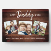 Rustige, beste DADDY, ooit aangepast 3 Foto-Vaderd Fotoplaat (voorkant)