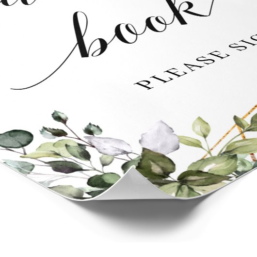 Rustige bladbladeren lostboekteken poster (Hoek)