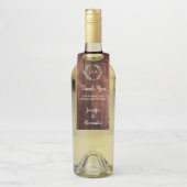 Rustige bladeren Hé bruiloft Flessenhanger (Op fles)