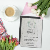 Rustige bladeren monogram magnetisch bruiloft