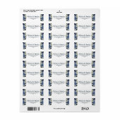 Rustige blauwe groene Eucalyptus Waterverf bruilof Etiket (Full Sheet)