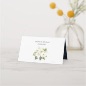 Rustige Blauwe Hout Witte Bloemen Strijdlichten (Achterkant)