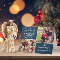 Rustige blauwe kerstbijbel Verse Holiday Foto